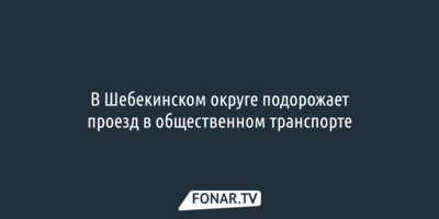 В Шебекинском округе подорожает проезд в общественном транспорте