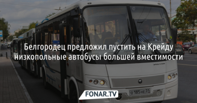 Белгородец предложил пустить на Крейду низкопольные автобусы большей вместимости