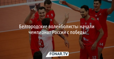 Белгородские волейболисты начали чемпионат России с победы