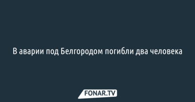 В аварии под Белгородом погибли два человека
