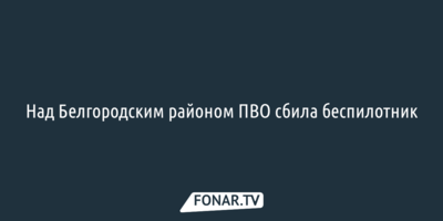 Над Белгородским районом ПВО сбила беспилотник