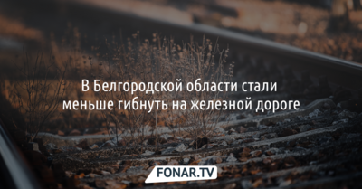 В Белгородской области стали меньше гибнуть на железной дороге
