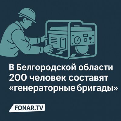 В Белгородской области 200 человек составят «генераторные бригады» 