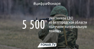 В Белгородской области около 5,5 тысячи участников СВО получили матпомощь