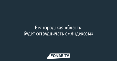 Белгородская область будет сотрудничать с «Яндексом»