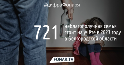 В 2023 году в Белгородской области на учёте состояла 721 неблагополучная семья
