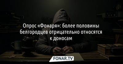 Опрос «Фонаря»: более половины белгородцев отрицательно относятся к доносам 