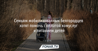 Cемьям мобилизованных белгородцев хотят помочь с оплатой комуслуг и питанием детей