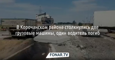 В Корочанском районе в столкновении двух грузовиков погиб мужчина