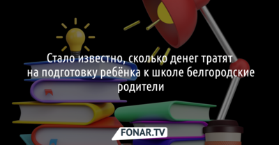 Стало известно, сколько денег тратят на подготовку ребёнка к школе белгородцы