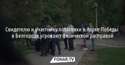 Свидетелю и участнику потасовки в парке Победы в Белгороде угрожают физической расправой