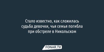 Стало известно, как сложилась судьба девочки, чья семья погибла при обстреле в Никольском