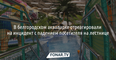 В Белгородском аквапарке отреагировали на инцидент с падением посетителя