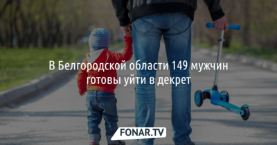  В Белгородской области 149 мужчин готовы уйти в декрет