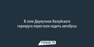 В белгородское село перестали ходить автобусы 