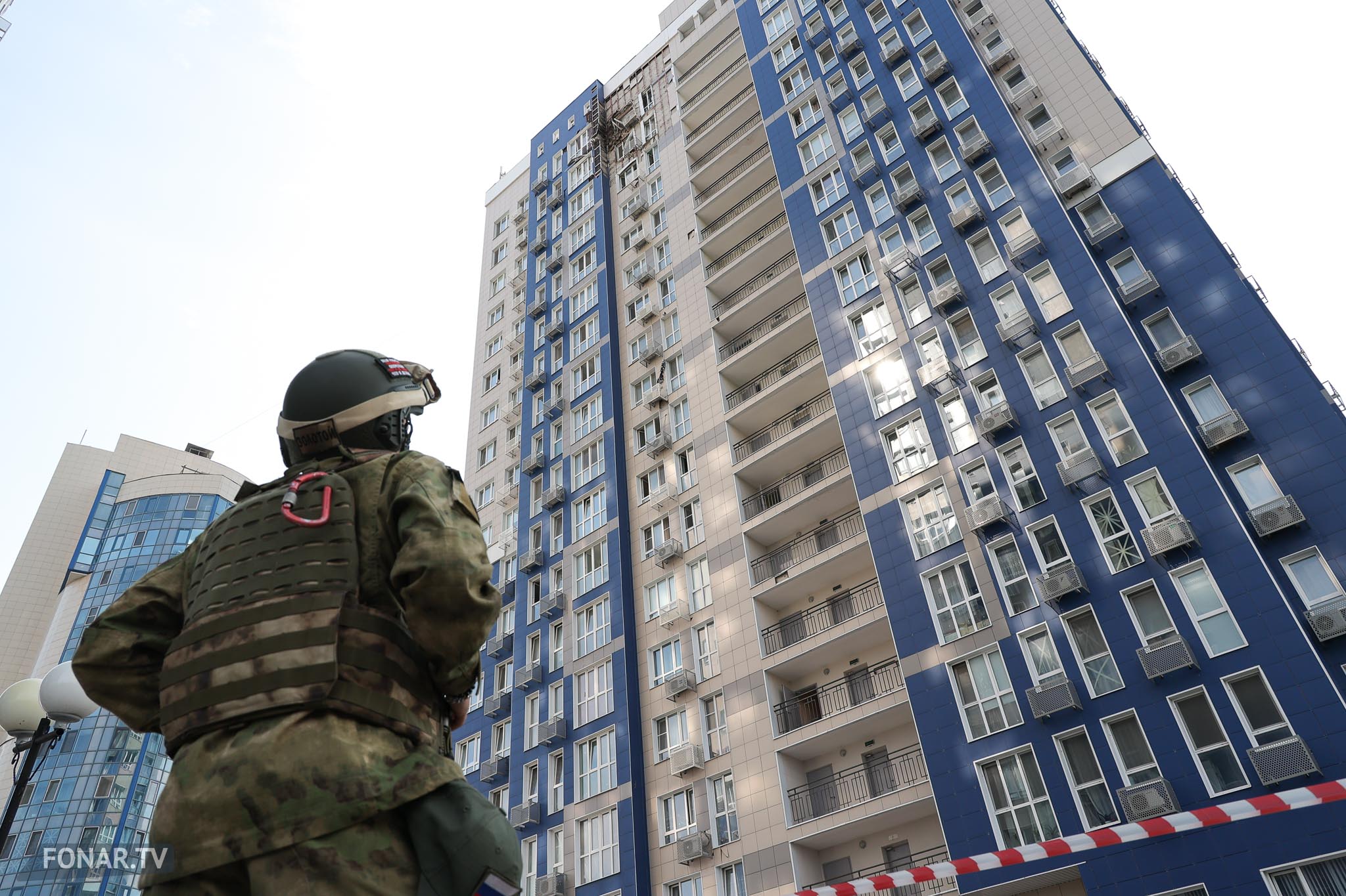 Жилой дом на улице Щорса в Белгороде, подвергшийся атаке беспилотника ВСУ, 30 июля 2025 года